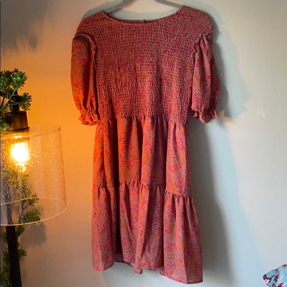 Wild Fable Floral Puff Sleeve Mini Dress S